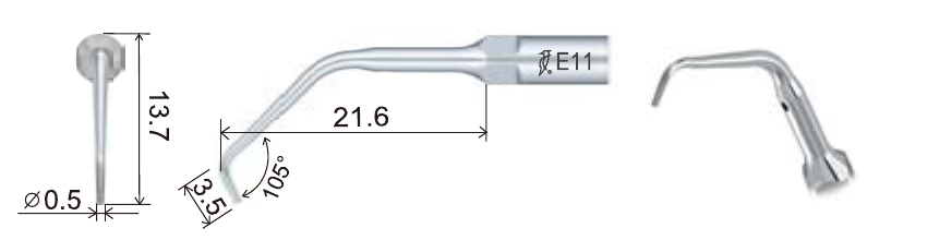 Размеры наконечника для скалера